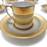 Set of Eleven Porcelain and Pure Gold Coffee Cups by Hutschenreuther, Germa