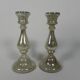 Set of 2 mercury candlesticks, circa 1900 (poor man's silver)