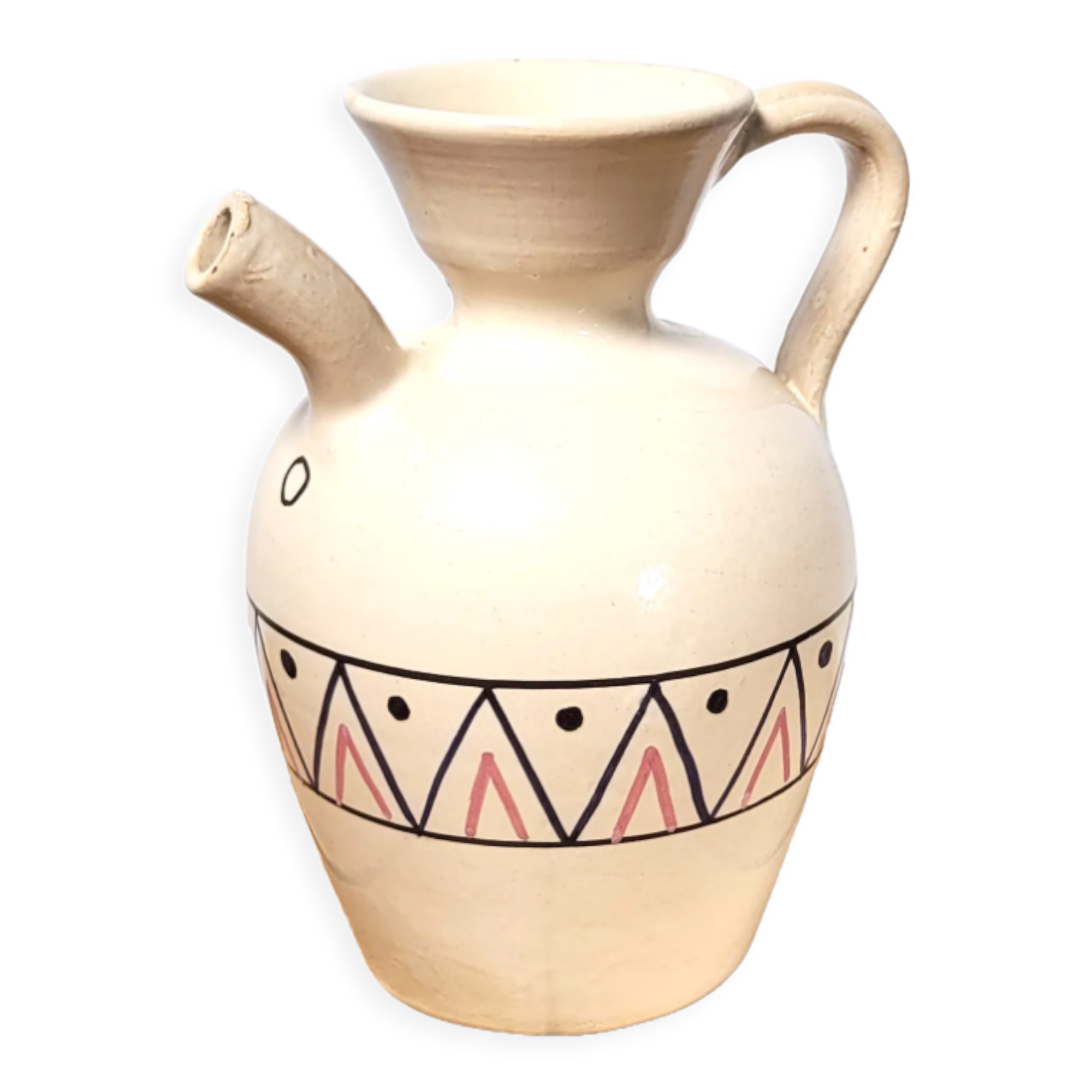 Ceramic pitcher decorated pottery