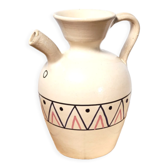 Ceramic pitcher decorated pottery