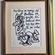 Sérigraphie d'après Jean Dubuffet encadrée sous verre 25 cm par 31 cm