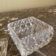 Chiseled glass sugar bowl