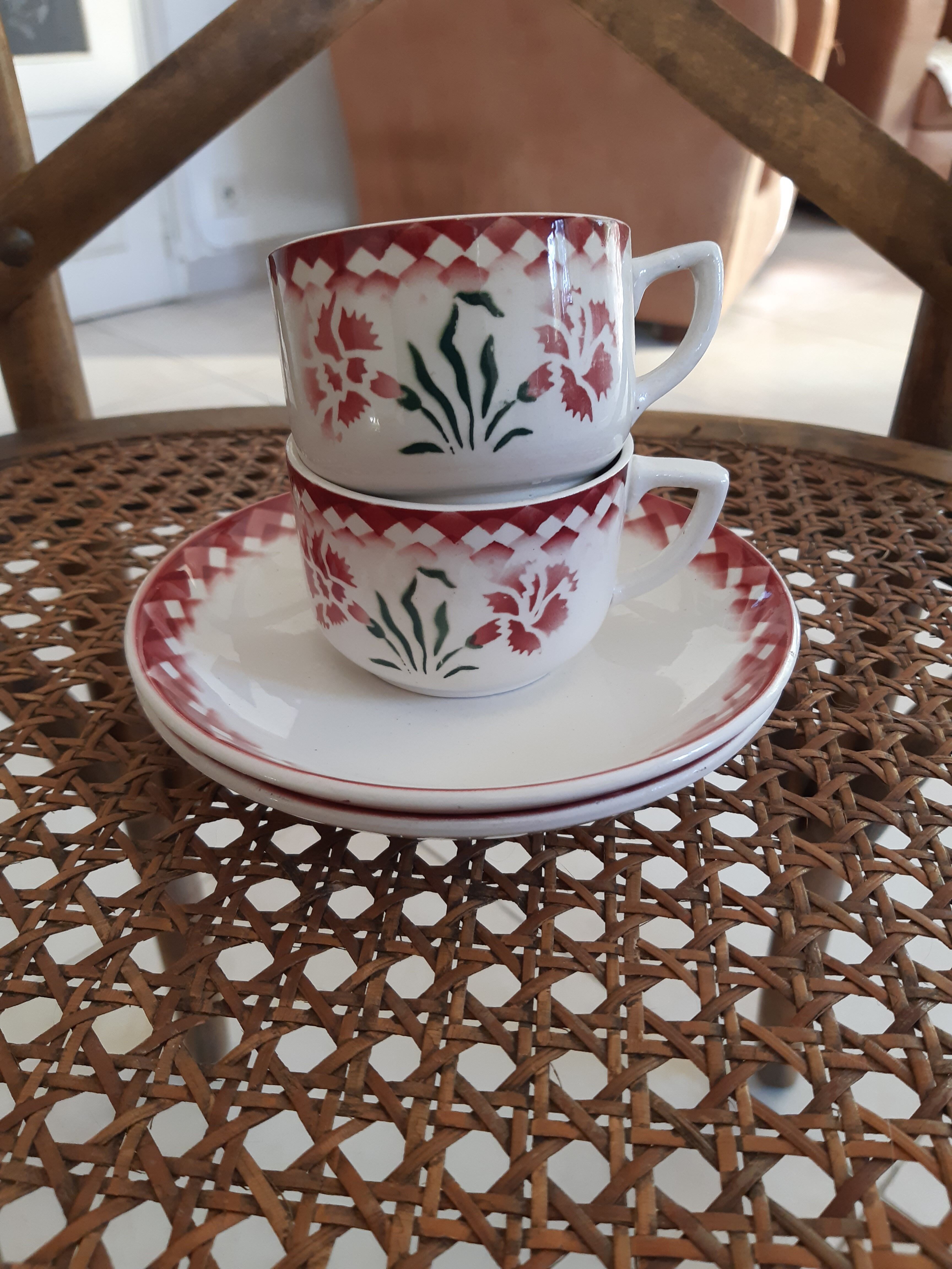 2 tasses digoin sarreguemines