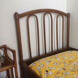 Old curved wooden bed - one person