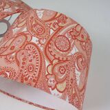 Set of 2 ceramic bedside lamps with paisley pattern shade.