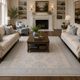 Handknotted Light Blue Rug Cream Oversize Floral Zeigler Carpet Home Interi