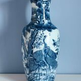 Pair of hand painted Vietnamese porcelain vases