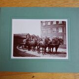 Old photograph 1900 carriage horses and coachman State Railways