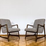 Kvadrat Customizable Pair Of Restored Mid Century Armchairs, 1960s