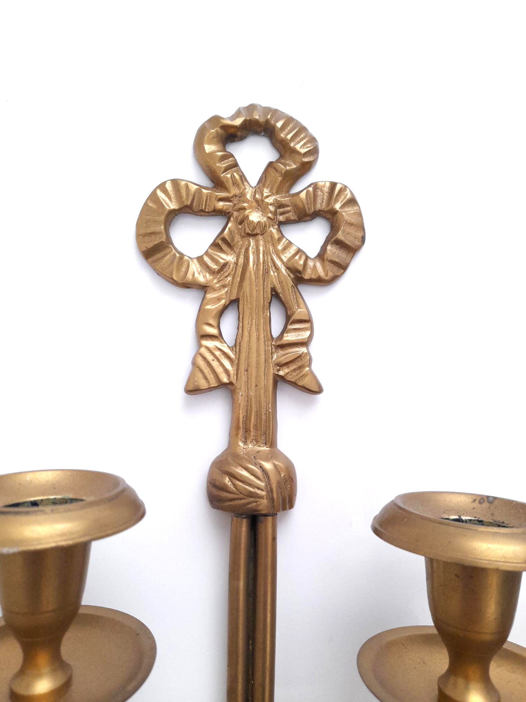 Set of 2 brass wall lamps