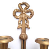 Set of 2 brass wall lamps