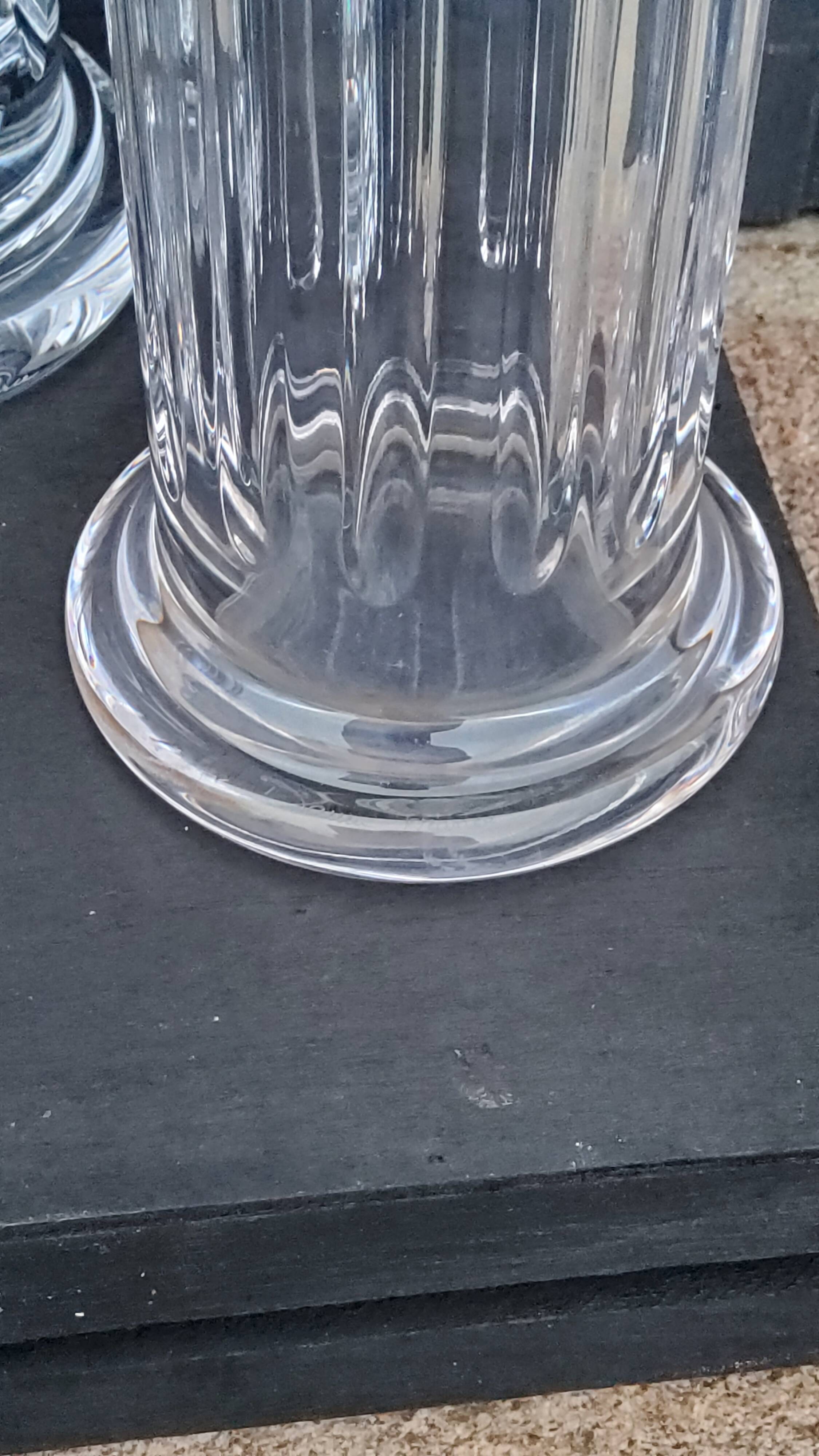 Set of 3 Daum crystal vases model Cythère from the 80s