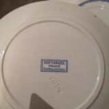 Series of 6 plates in Earthenware Sarreguemines model Fontanges