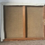 "Face to face with my dog", original oil on canvas