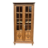 Vitrine art déco bois brut