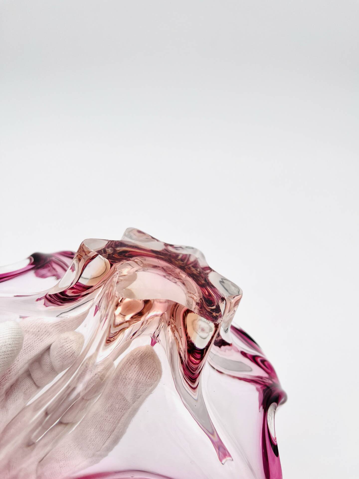 Murano Organic Cup - Peach & Fuchsia Gradient - Star 1960