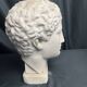 Antique Hermes head sculpture, patinated plaster, mid-20th century