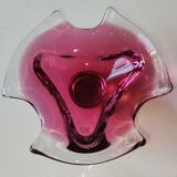 Empty pocket Murano design, blown Art glass, pink tones