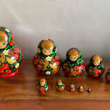 Series of 9 Matryoshka dolls