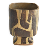 Midcentury Modern Fat Lava Ceramic Vase by Fridegart Glatzle, Karlsruhe, 1960s