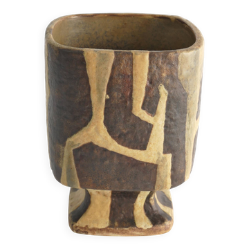 Midcentury Modern Fat Lava Ceramic Vase by Fridegart Glatzle, Karlsruhe, 1960s