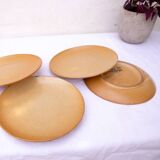 4 dessert plates stoneware village France
