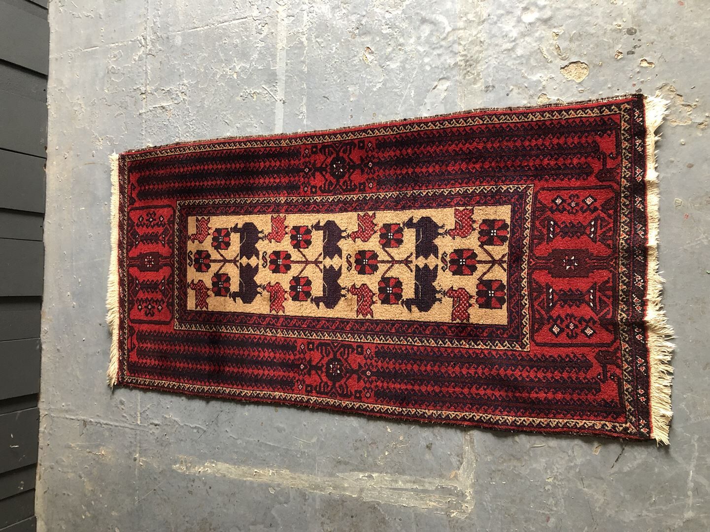 Old oriental carpet 160x82 - Dominant Red