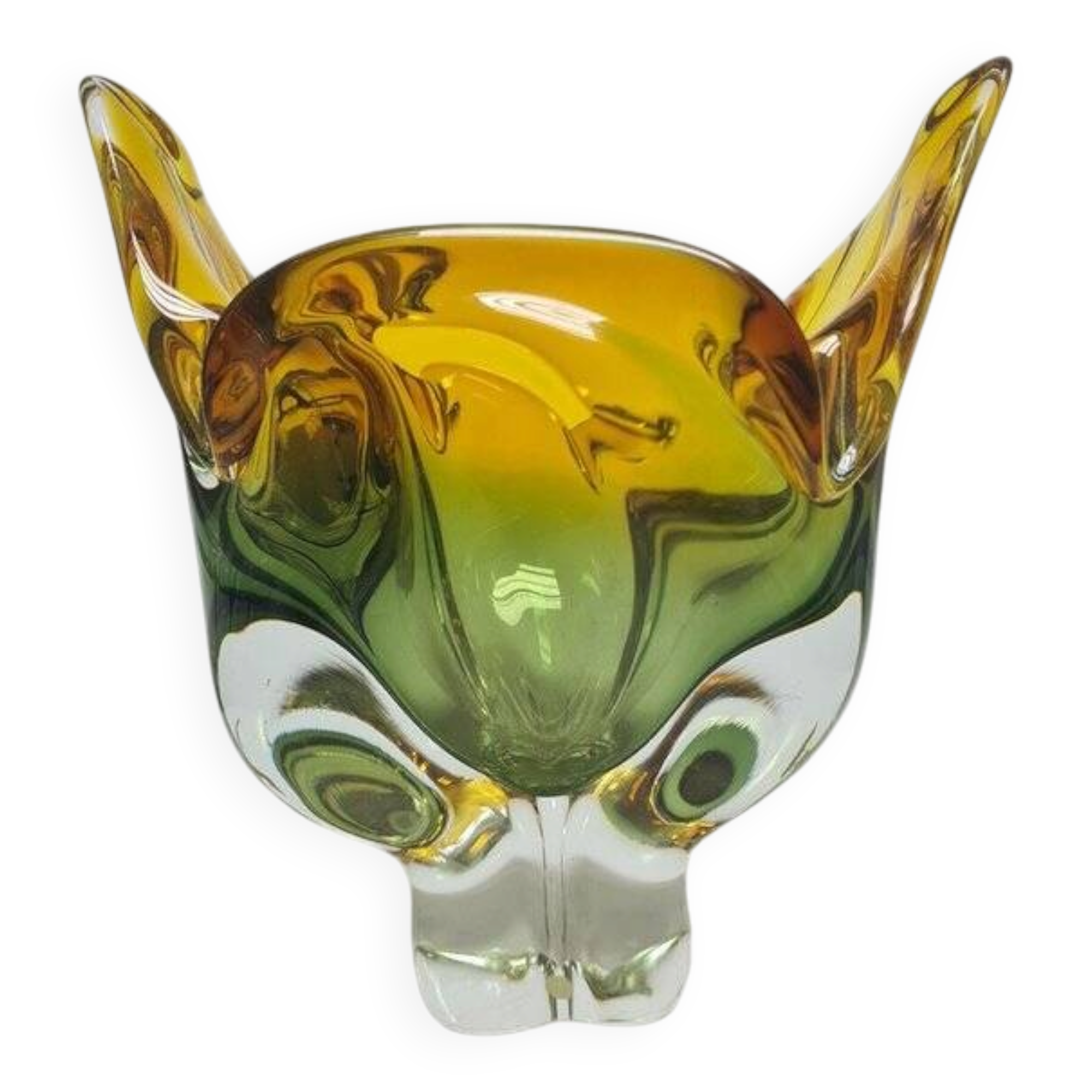 Vase by J. Hospodka for Chribska Glassworks, Former Czechoslovakia, 1960s