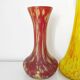 Ensemble de deux vases en verre marmoréen