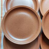 6 Sarreguemines stoneware dessert plates