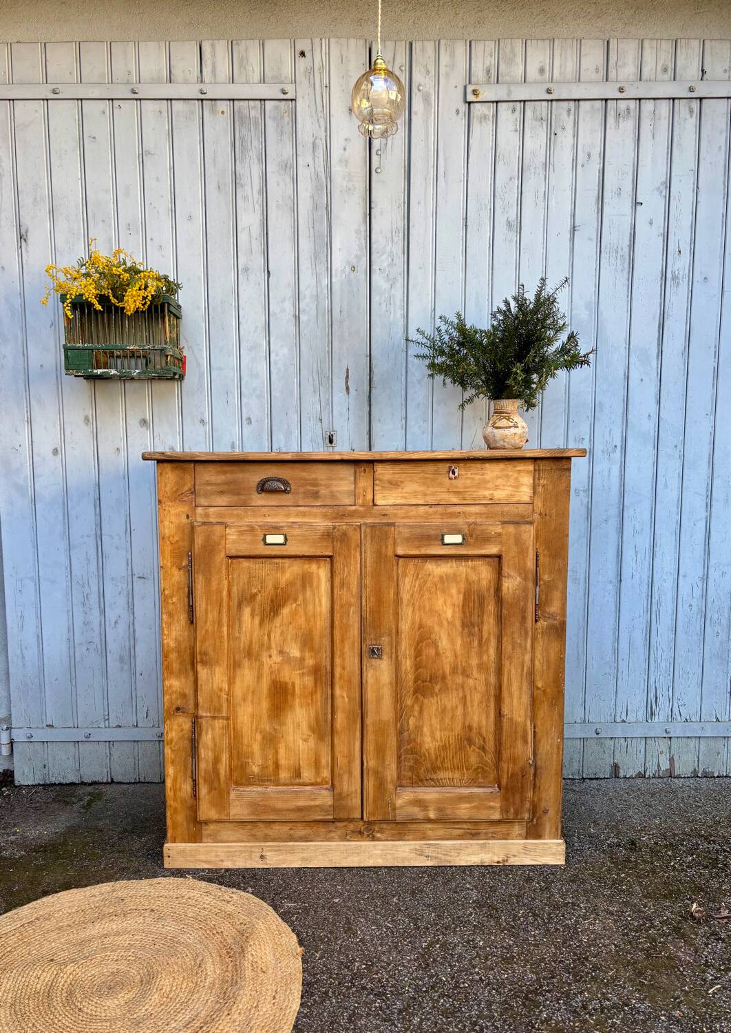 Antique solid wood sideboard