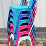 Set of 6 Tolix garden chairs