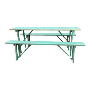 tables et bancs de guinguette