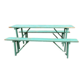 Tables and benches of guinguette
