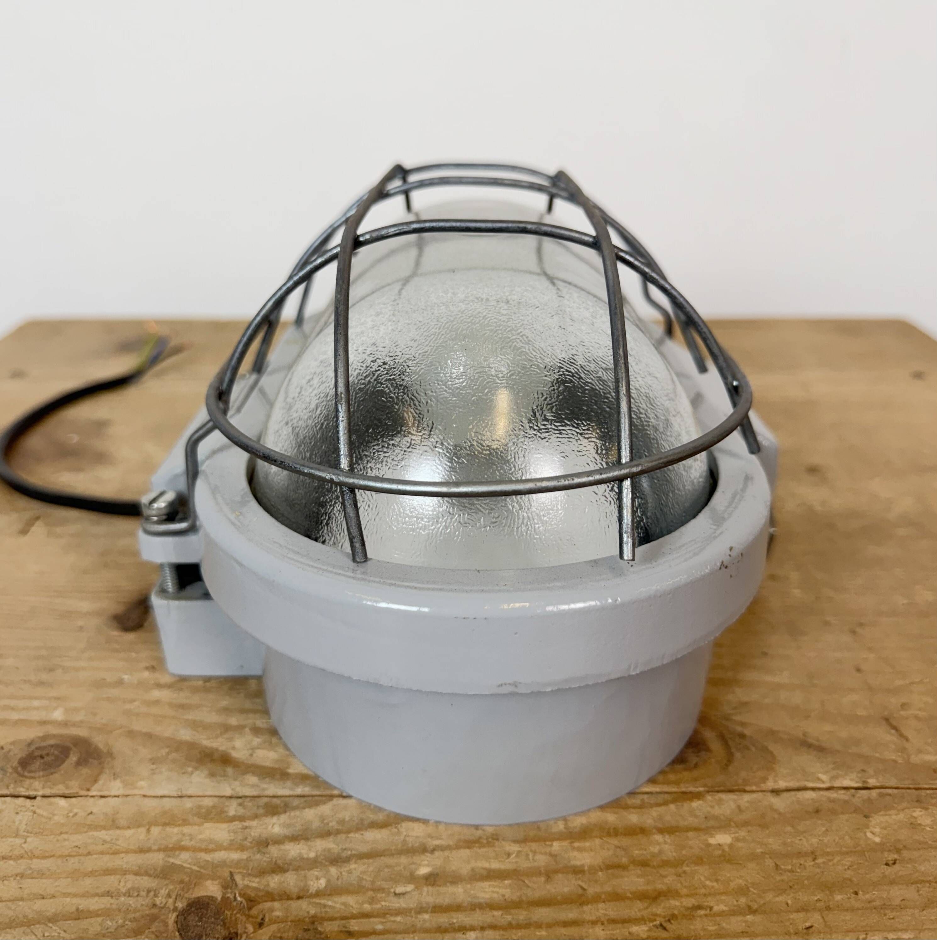 Grey Industrial Cast Aluminium Wall Light, 1970s