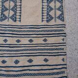 Tapis beige et bleu fait 195x105cm