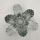Trinket bowl in Vannes crystal, decoration of palm leaves - 1960s-1970s