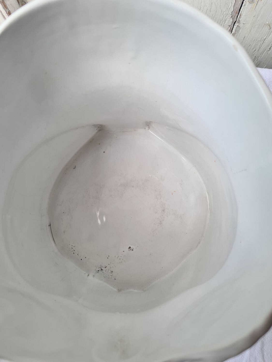 Owl pot cover, white ceramic owl