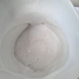 Owl pot cover, white ceramic owl