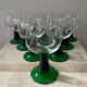 Series of 10 vintage stemmed glasses from the 70s