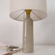 Lampe grès et jute écrue