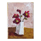 Acrylic on canvas small painting contemporary still life