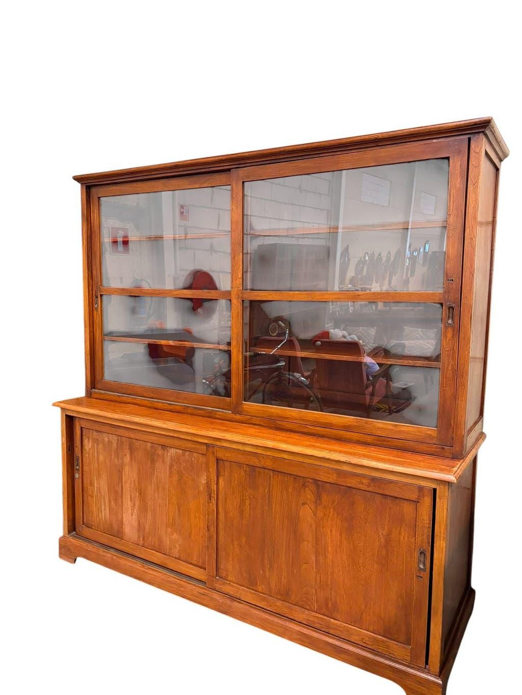 XL vintage display cabinet / bookshelf / apothecary cabinet