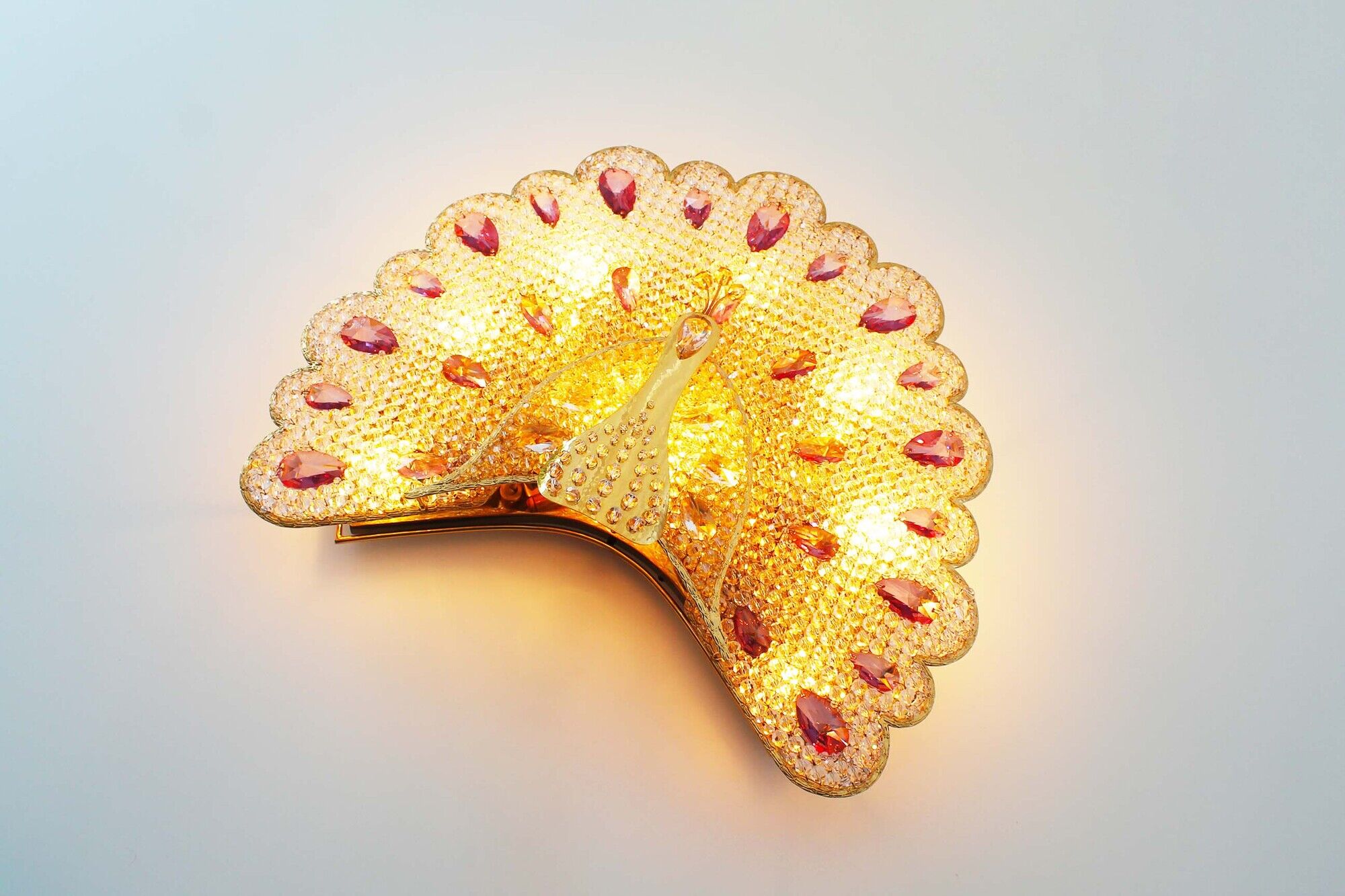 Peacock' wall lamp by Palwa, Germany 1960's