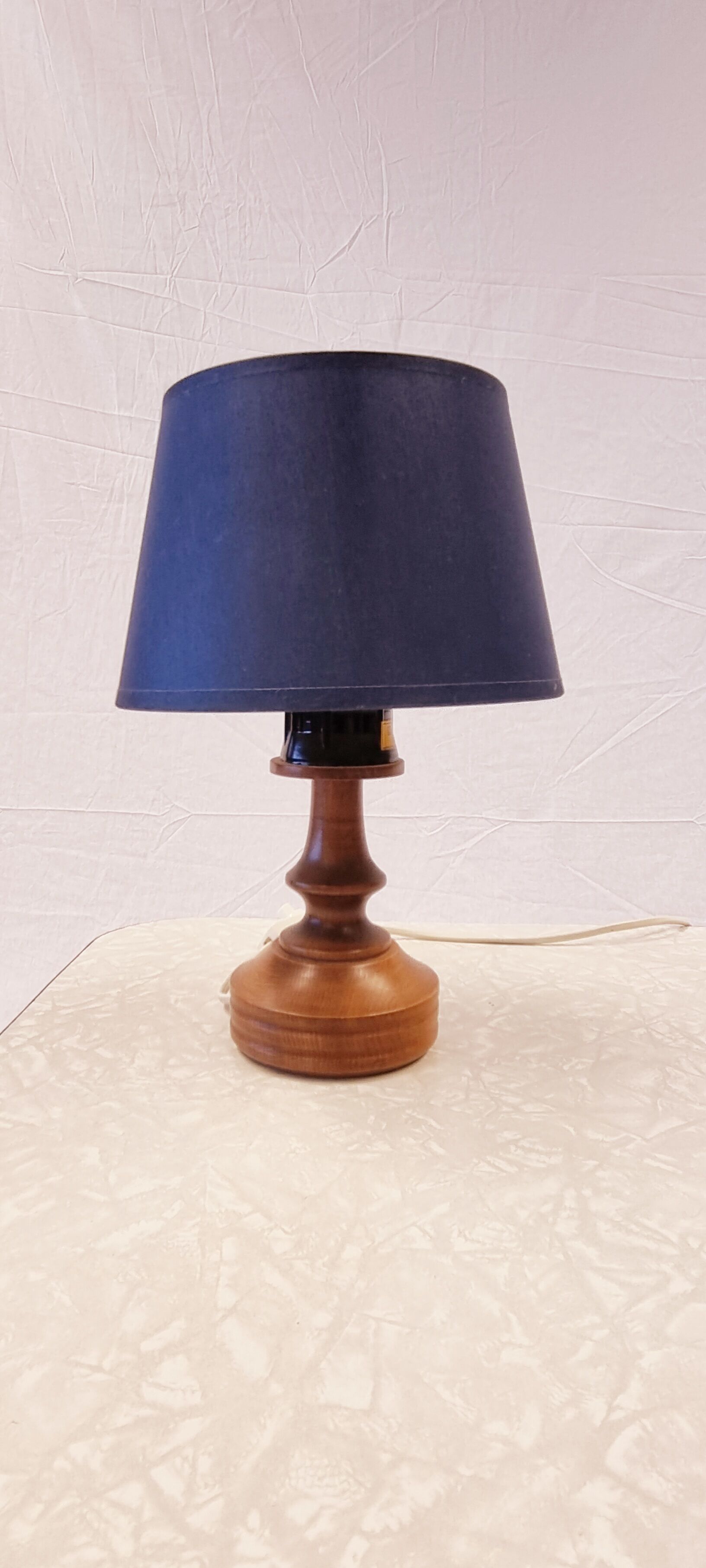 Set of 2 small wooden table or bedside lamps by aka lighting, germany
