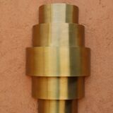 Art Deco rounded brass wall light
