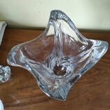 Set of Daum crystal vases and candle holders