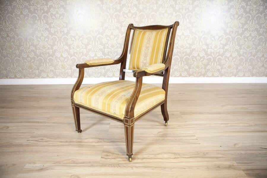 Set of 19th Century English Armchairs in Sheraton Style