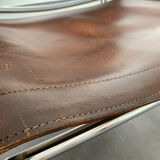 'Klinte' armchair for Ikea, chrome & leather design Tord Bjorklund 1970s chair