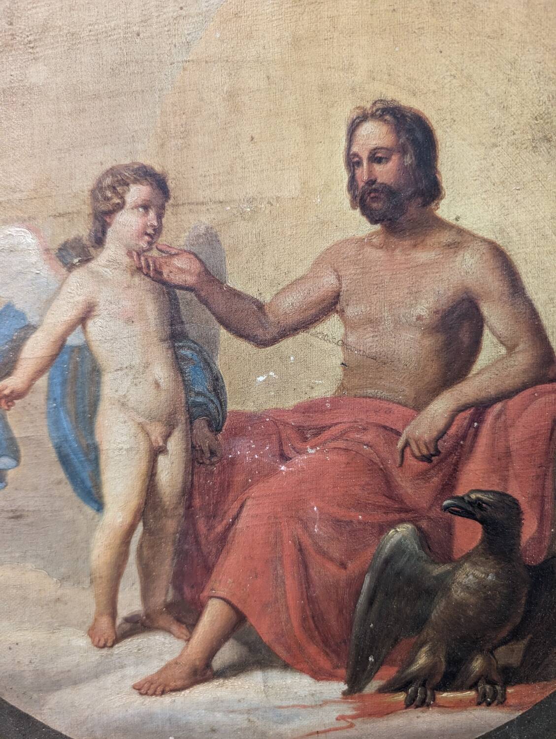 Huile sur toile ancienne XVIII-XIX - Mythologie Gréco-Romaine